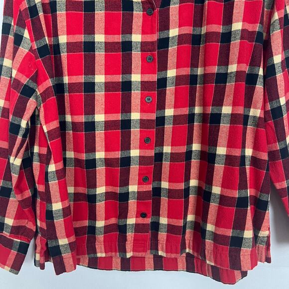 Madewell Women's Plaid Flannel Button Down Flannel Shirt Size M - Picture 4 of 13
